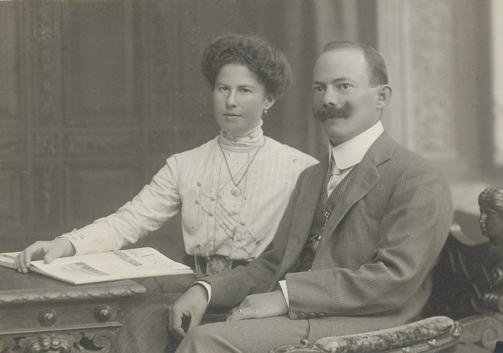 Josef Rifesser jaunesnysis su žmona. 1920 m. Rifesser šeimos archyvo nuotr.